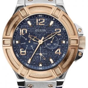 Guess Rigor W0040g6 Kello Sininen / Nahka