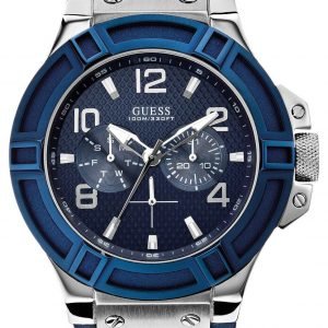 Guess Rigor W0040g7 Kello Sininen / Nahka