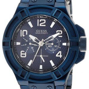 Guess Rigor W0218g4 Kello Sininen / Teräs