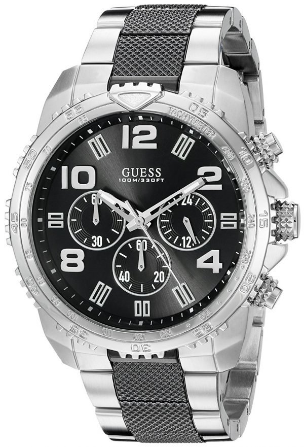 Guess Sporty U0598g3 Kello Musta / Teräs