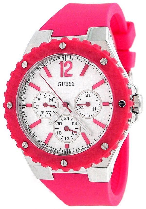 Guess Sporty U10657l2 Kello Valkoinen / Kumi