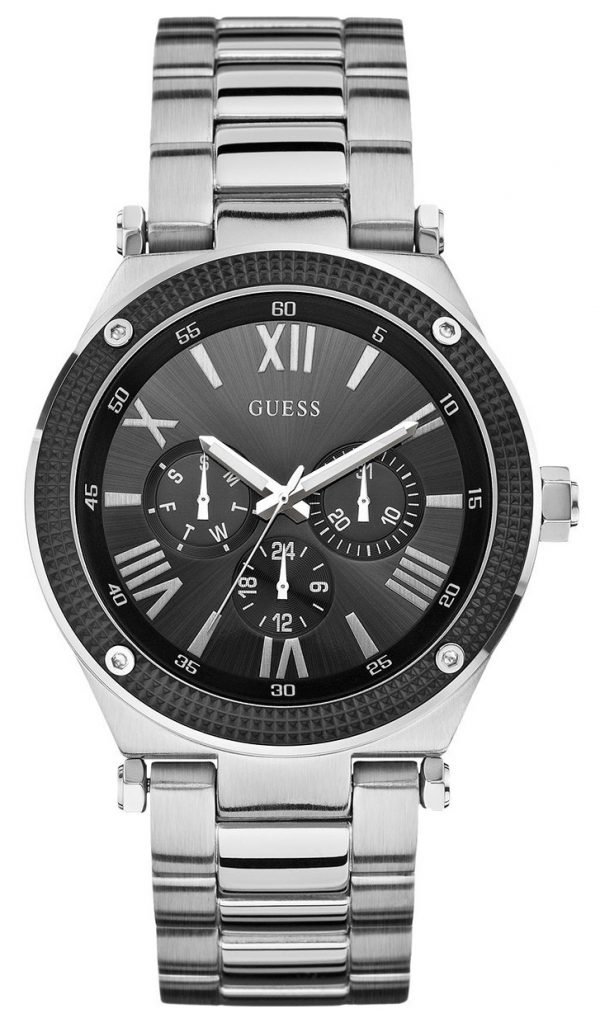 Guess Sporty W0246g1 Kello Musta / Teräs