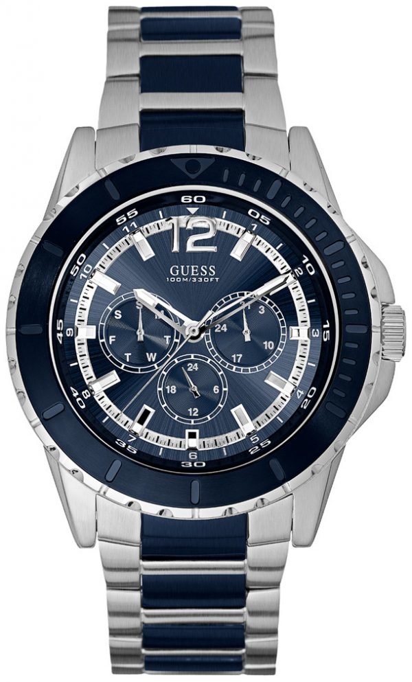 Guess Sporty W0478g2 Kello Sininen / Teräs