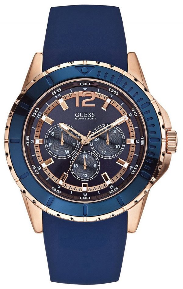 Guess Sporty W0485g1 Kello Sininen / Kumi