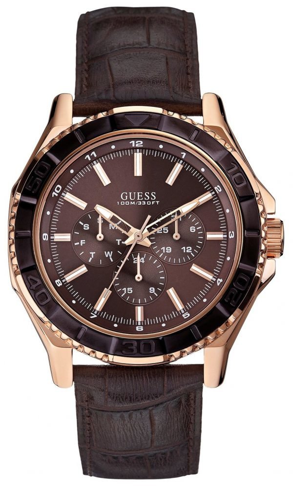 Guess Sporty W0520g1 Kello Ruskea / Nahka