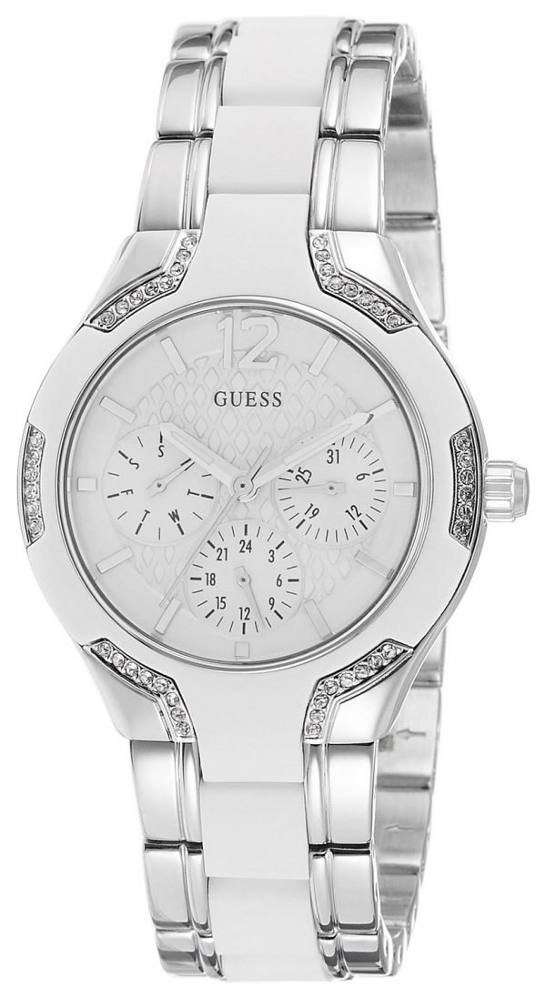 Guess Sporty W0556l1 Kello Valkoinen / Teräs