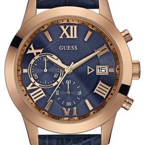 Guess Sporty W0669g2 Kello Sininen / Nahka