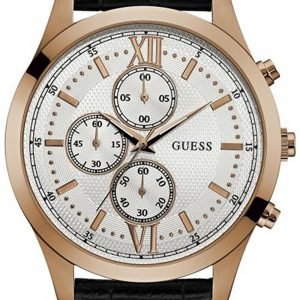 Guess Sporty W0876g2 Kello Hopea / Nahka