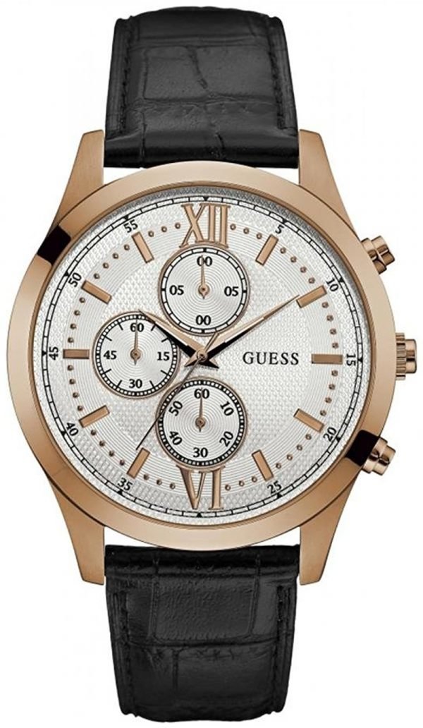 Guess Sporty W0876g2 Kello Hopea / Nahka