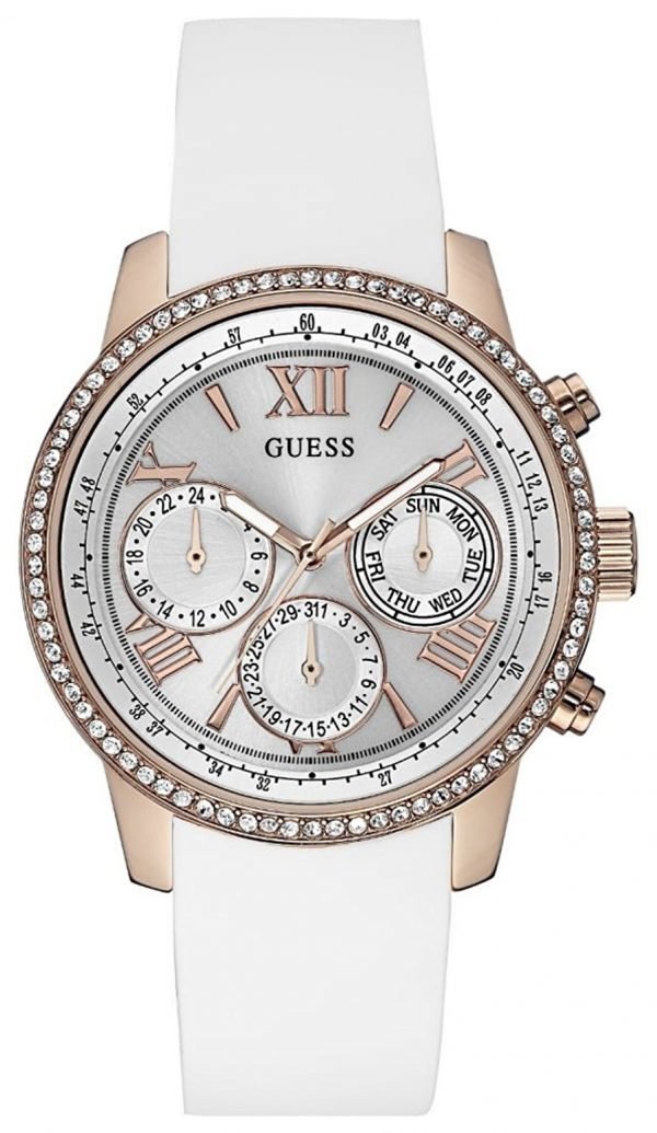 Guess Sunrise W0616l1 Kello Valkoinen / Kumi