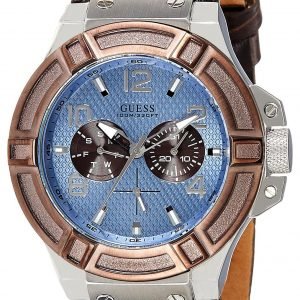 Guess W0040g10 Kello Sininen / Nahka