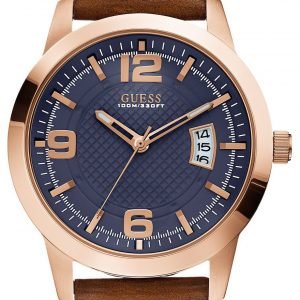 Guess W0494g2 Kello Sininen / Nahka