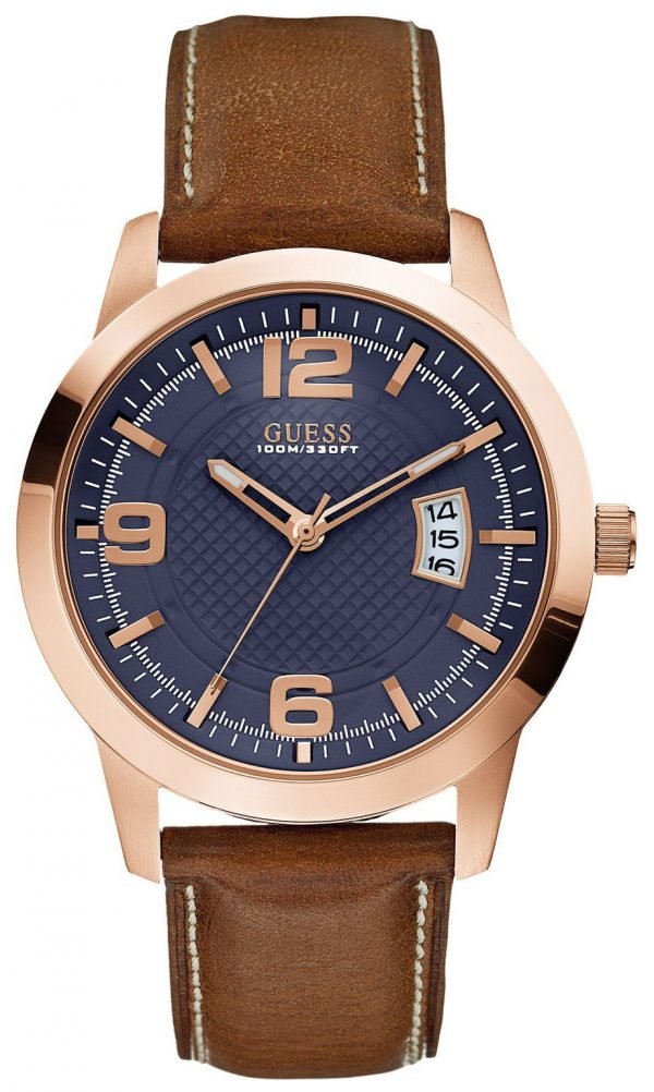 Guess W0494g2 Kello Sininen / Nahka