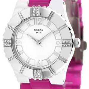 Guess W95087l1 Kello Valkoinen / Kumi