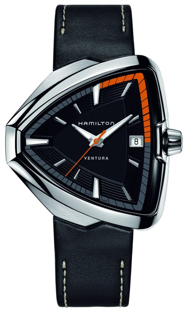 Hamilton American Classic Ventura H24551731 Kello Musta / Nahka