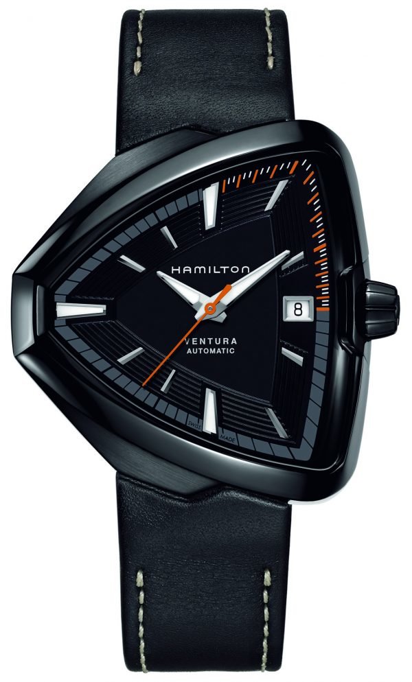 Hamilton American Classic Ventura H24585731 Kello Musta / Nahka