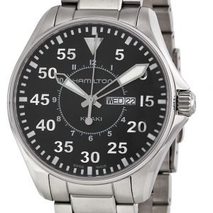 Hamilton Khaki Aviation H64611135 Kello Musta / Teräs