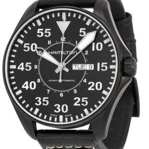 Hamilton Khaki Aviation H64785835 Kello Musta / Nahka