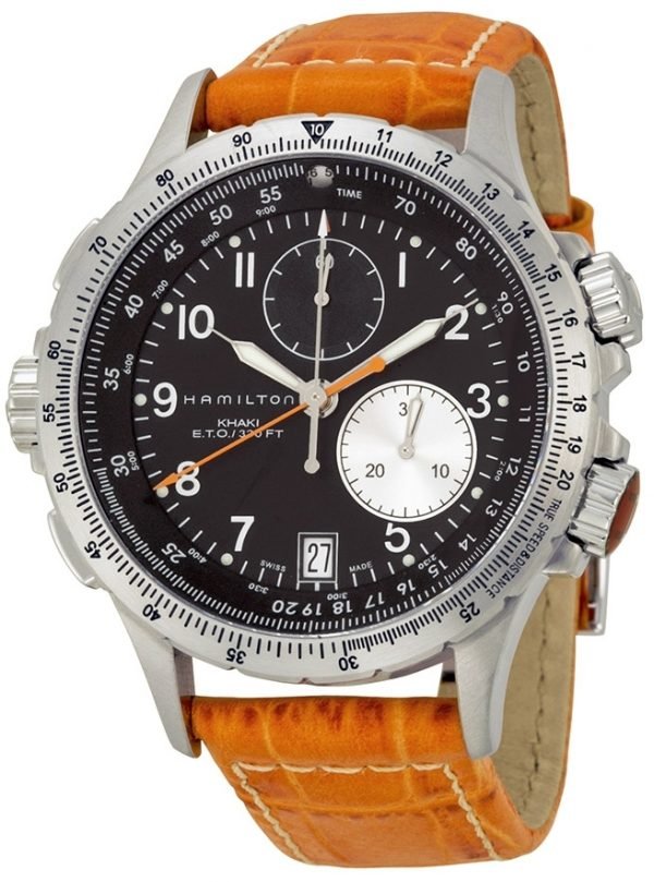 Hamilton Khaki Eto H77612933 Kello Musta / Nahka