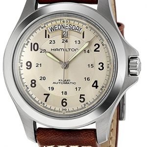 Hamilton Khaki Field King Auto H64455523 Kello Beige / Nahka