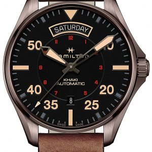 Hamilton Khaki H64605531 Kello Musta / Nahka