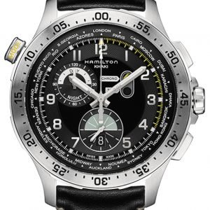 Hamilton Khaki H76714735 Kello Musta / Nahka