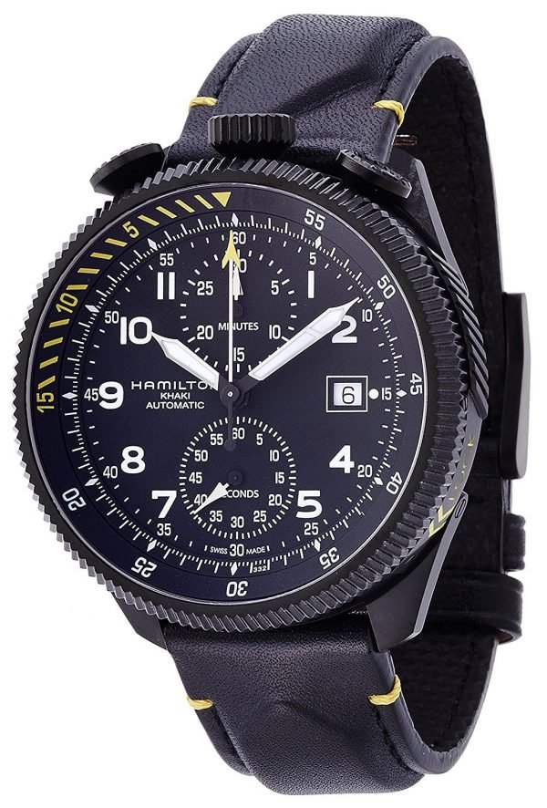 Hamilton Khaki H76786733 Kello Musta / Nahka