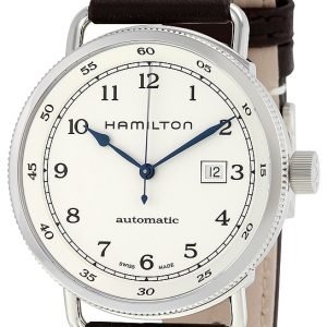 Hamilton Khaki H77715553 Kello Valkoinen / Nahka