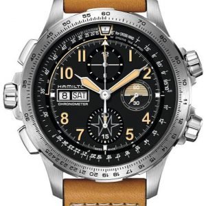 Hamilton Khaki H77796535 Kello Musta / Nahka