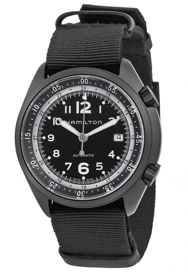 Hamilton Khaki H80485835 Kello Musta / Tekstiili