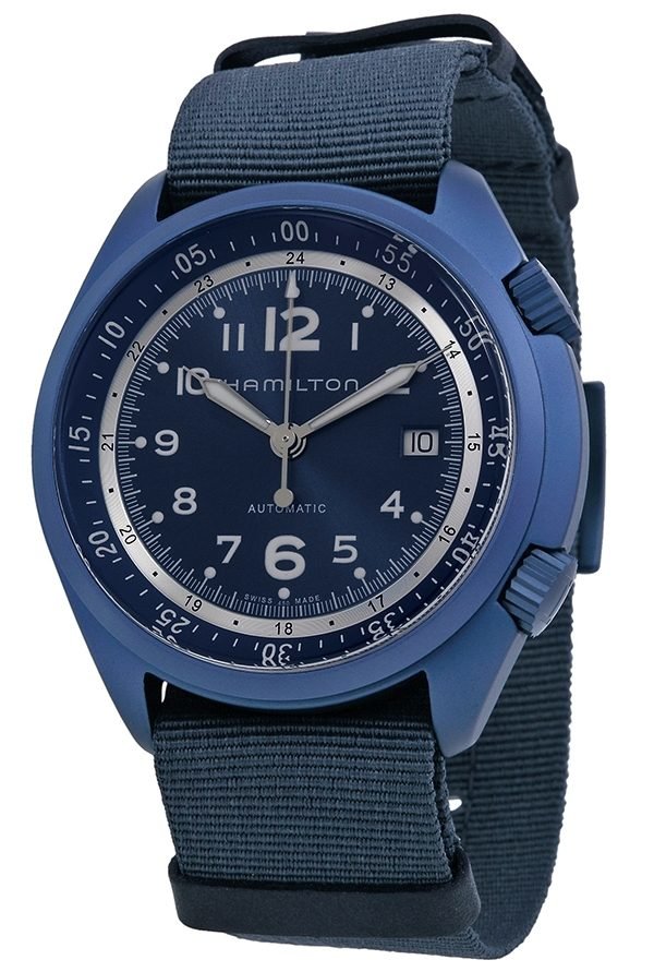 Hamilton Khaki H80495845 Kello Sininen / Tekstiili