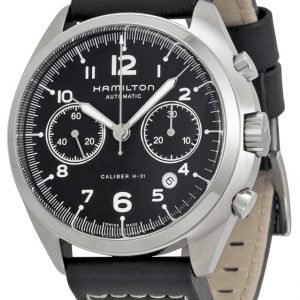 Hamilton Pilot H76416735 Kello Musta / Nahka