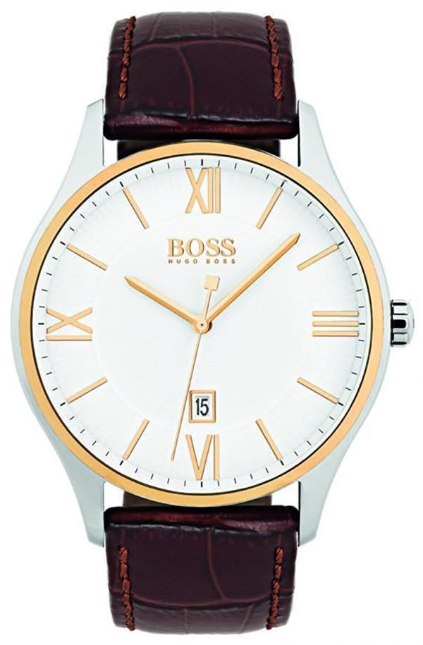 Hugo Boss 1513486 Kello Valkoinen / Nahka