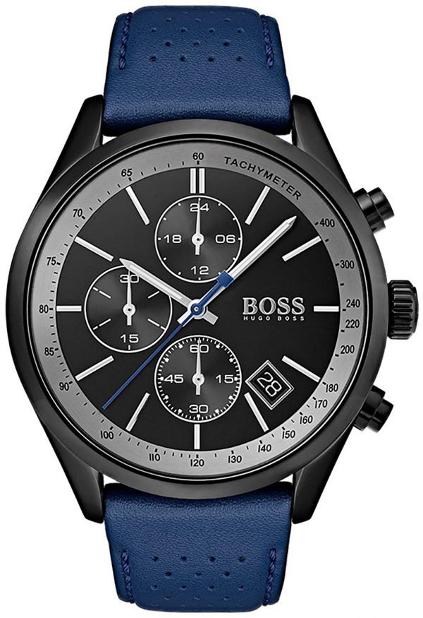 Hugo Boss 1513563 Kello Musta / Nahka