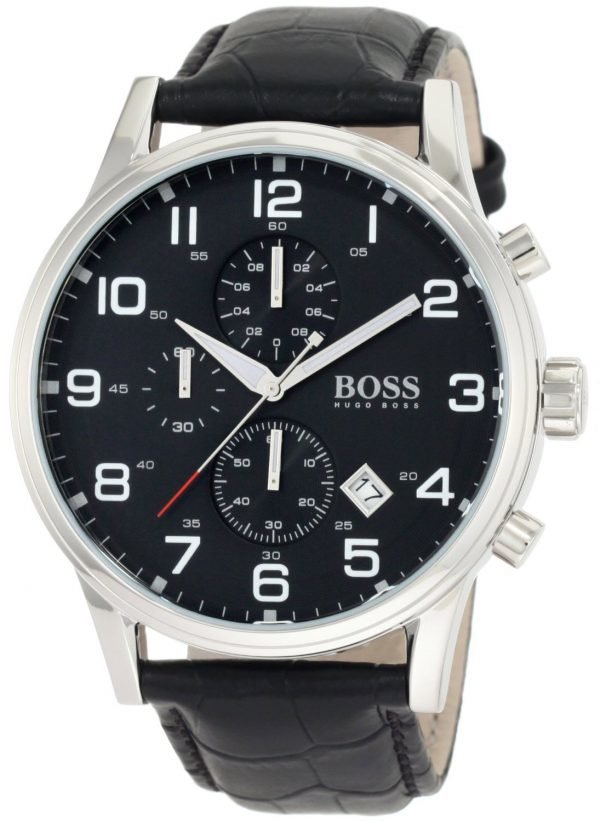 Hugo Boss Aeroliner 1512448 Kello Musta / Nahka