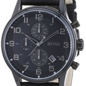 Hugo Boss Aeroliner 1512567 Kello Musta / Nahka