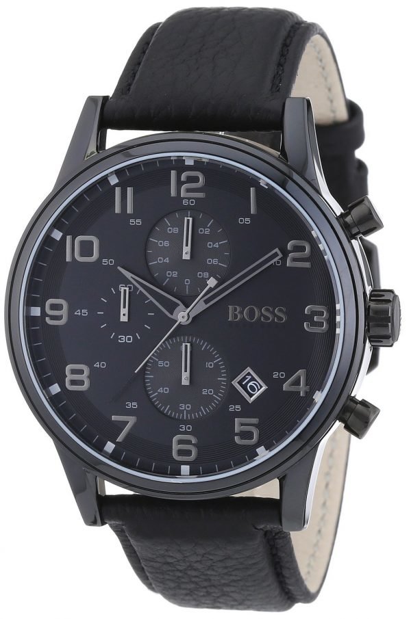 Hugo Boss Aeroliner 1512567 Kello Musta / Nahka