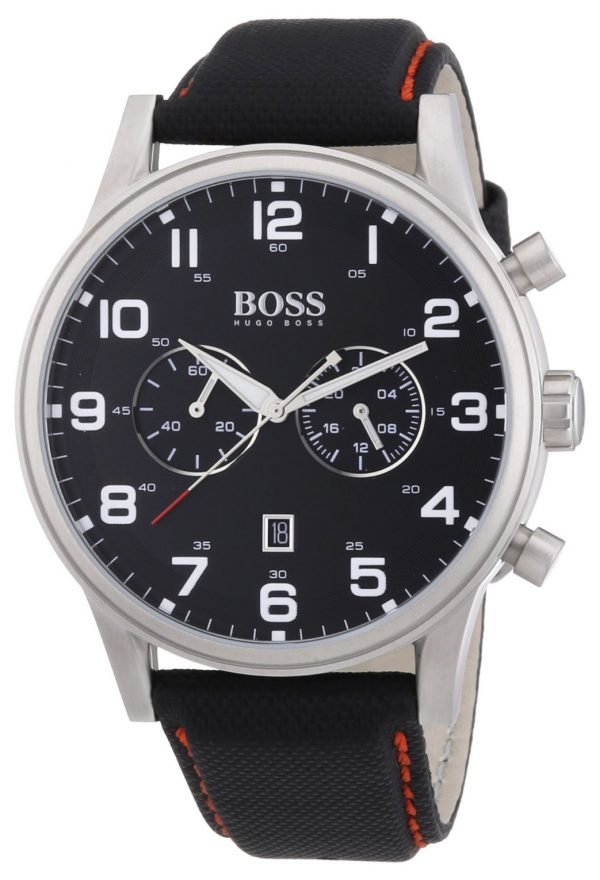 Hugo Boss Aeroliner 1512919 Kello Musta / Nahka