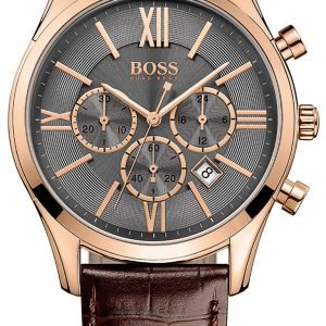 Hugo Boss Ambassador 1513198 Kello Harmaa / Nahka