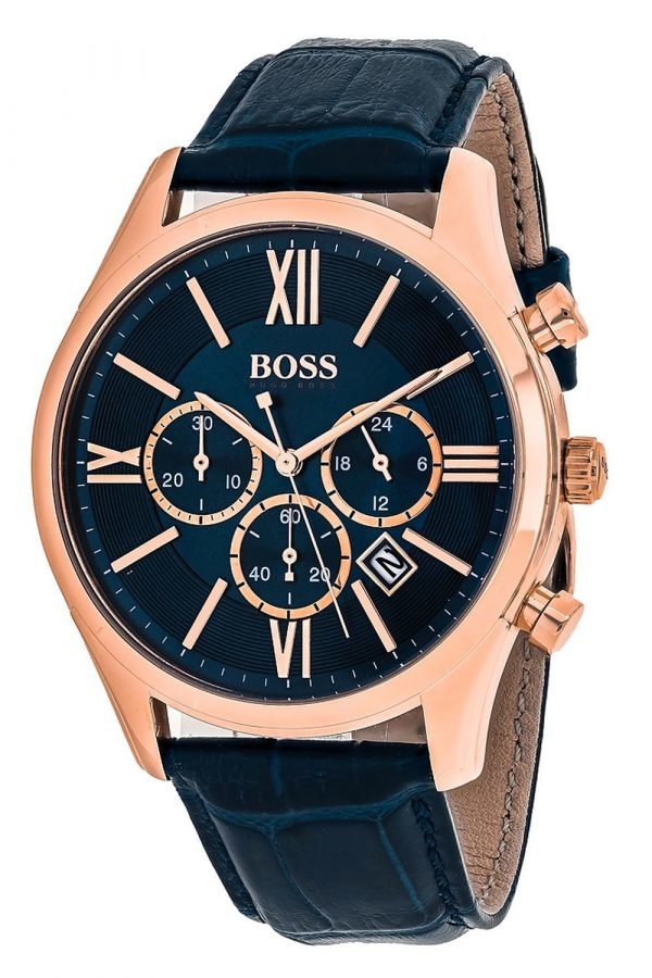 Hugo Boss Ambassador 1513320 Kello Sininen / Nahka