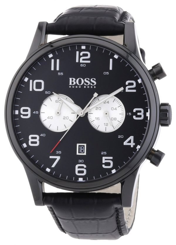 Hugo Boss Chronograph 1512920 Kello Musta / Nahka