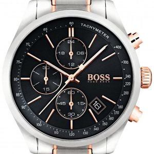 Hugo Boss Chronograph 1513473 Kello Musta / Punakultasävyinen