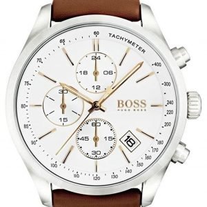 Hugo Boss Chronograph 1513475 Kello Valkoinen / Nahka