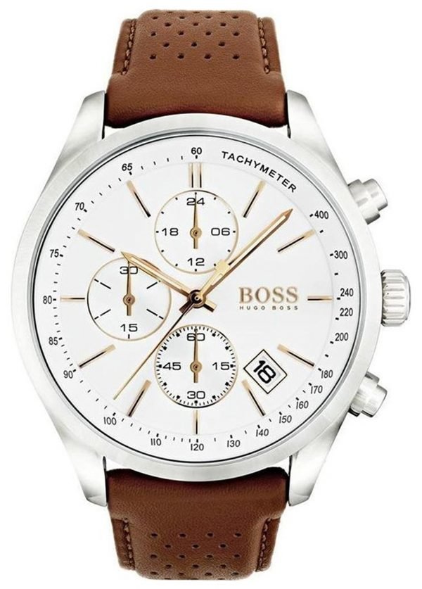 Hugo Boss Chronograph 1513475 Kello Valkoinen / Nahka