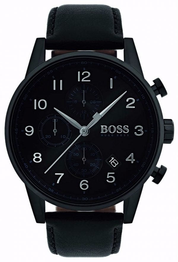 Hugo Boss Chronograph 1513497 Kello Musta / Nahka