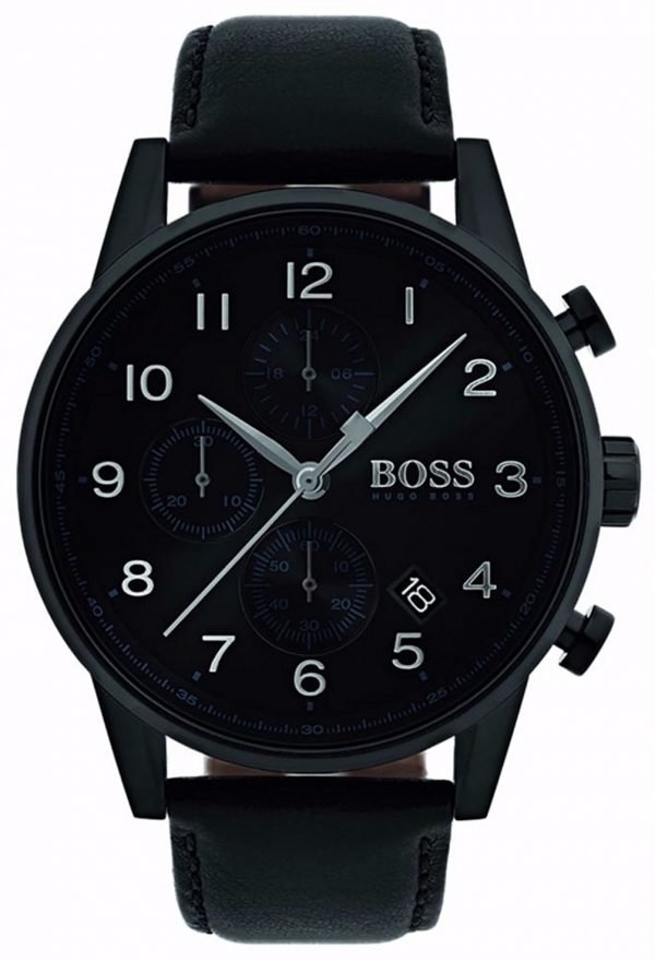 Hugo Boss Chronograph 1513497 Kello Musta / Nahka