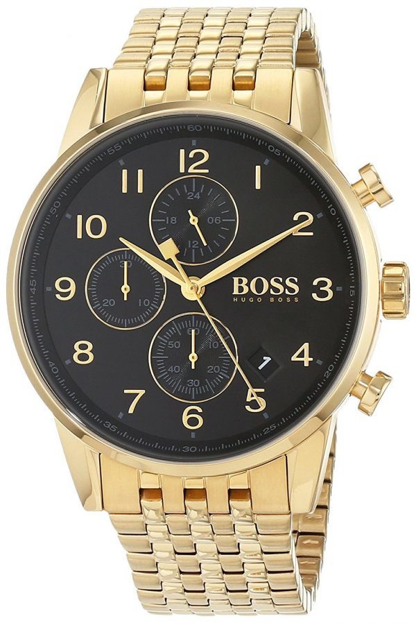 Hugo Boss Chronograph 1513531 Kello Musta / Kullansävytetty