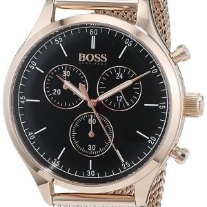 Hugo Boss Chronograph 1513548 Kello Musta / Punakultasävyinen