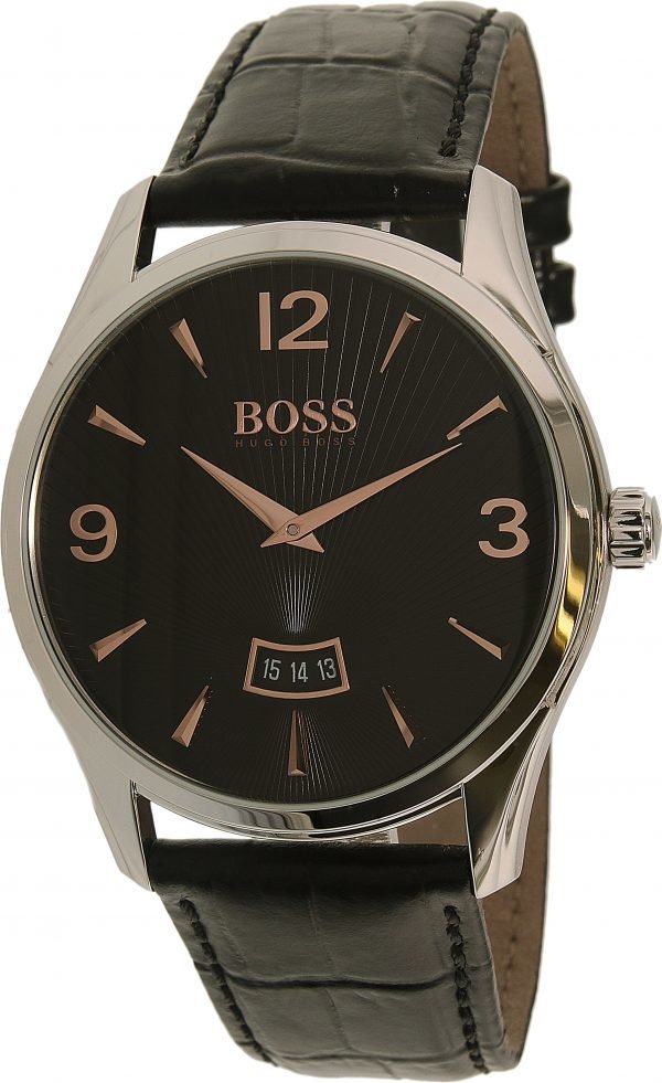 Hugo Boss Commander 1513425 Kello Musta / Nahka