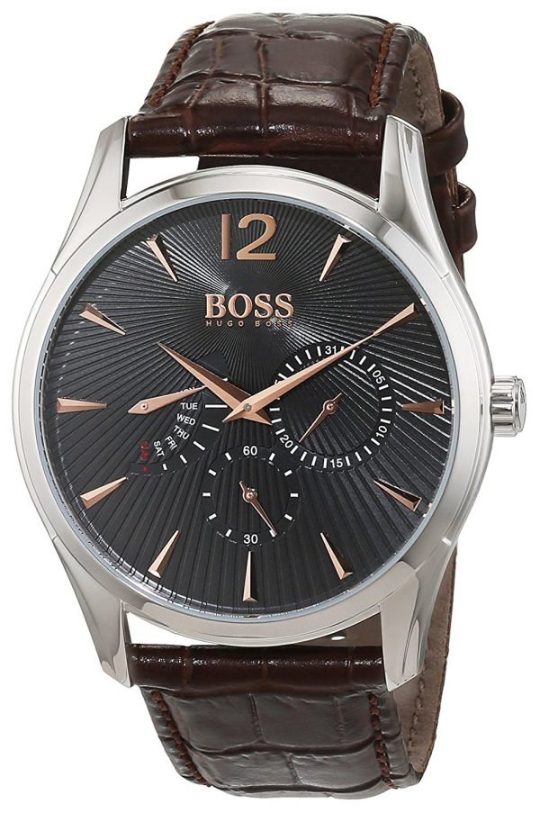 Hugo Boss Commander 1513490 Kello Harmaa / Nahka